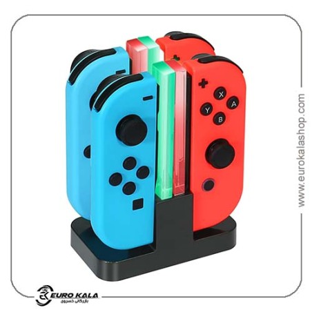 ایستگاه شارژ 4 در 1 برای کنترلرهای Joy-Con نینتندو سوییچ با نمایشگر LED اختصاصی (برند sefudun)