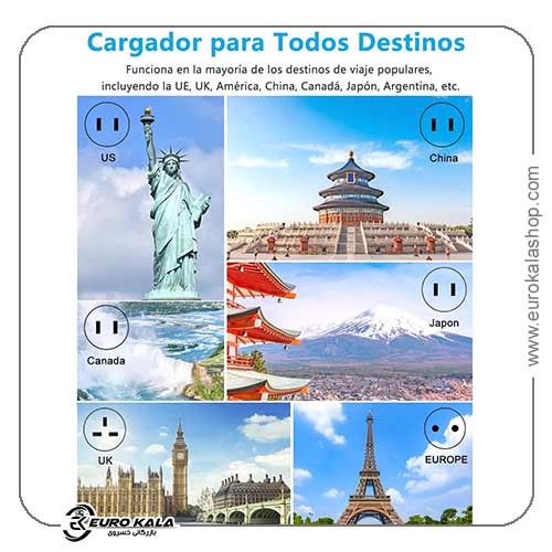 آداپتور مسافرتی یونیورسال آمونر مدل Amoner Universal Travel Plug